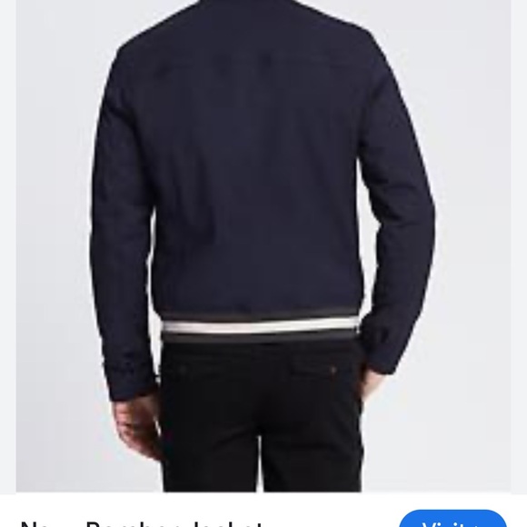 Navy Bomber Jacket by Banana Republic - Picture 3 of 4